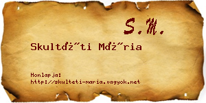 Skultéti Mária névjegykártya